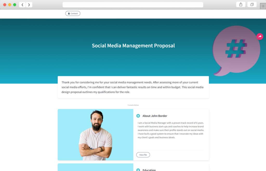 social media management proposal