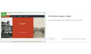 history of eugene, oregon