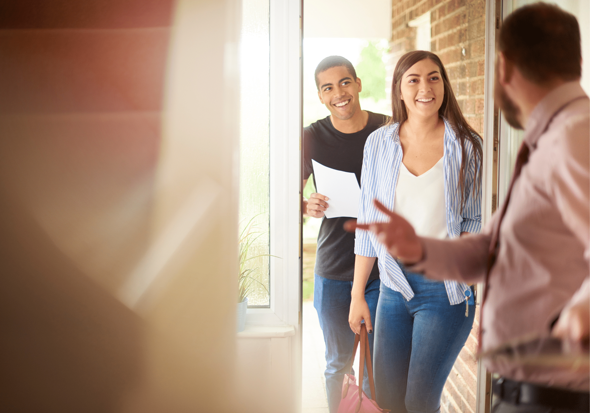 Real estate agent having a conversation with the client