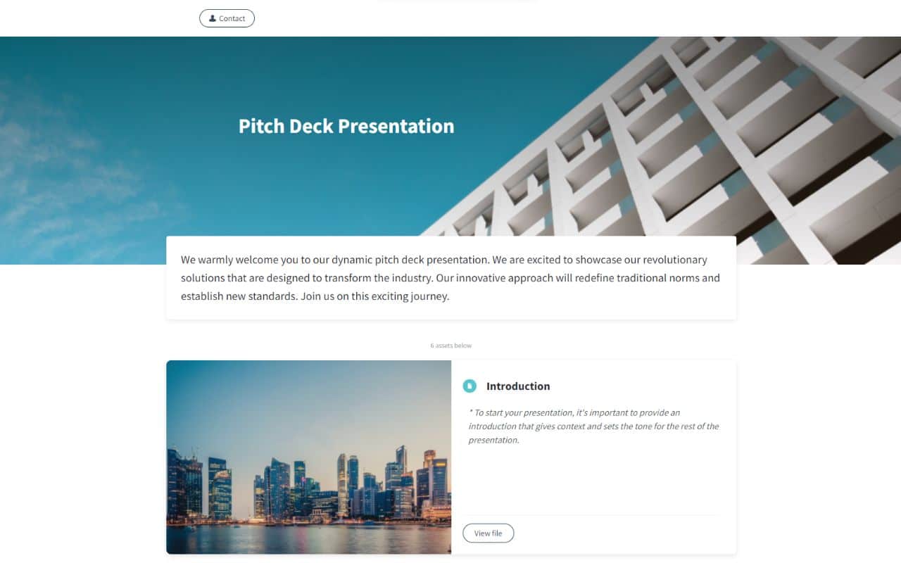 Pitch Deck Presentation