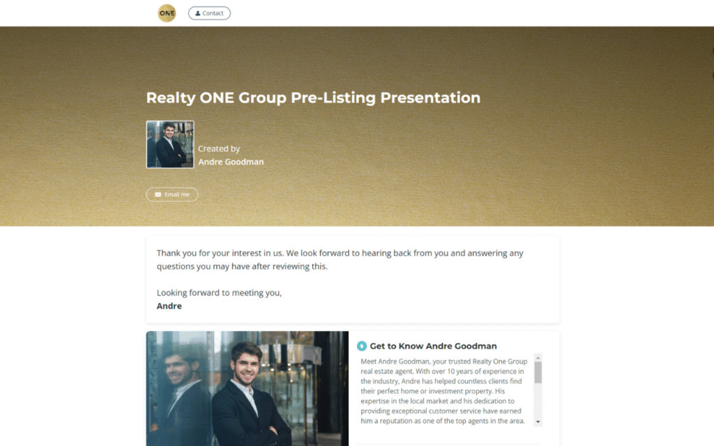 Realty ONE Highnote Prelisting Template