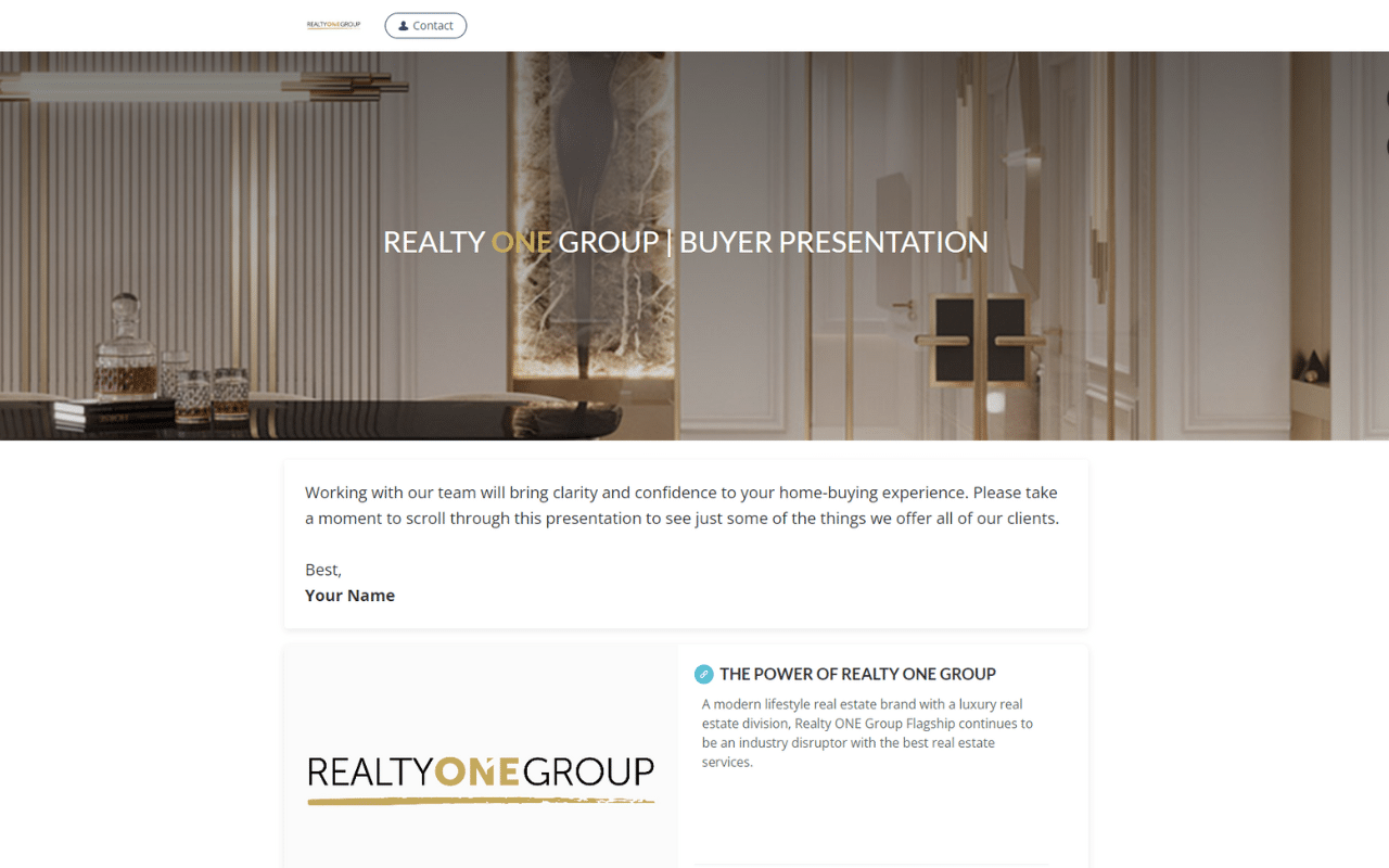 RealtyOne Group Buyer Presentation