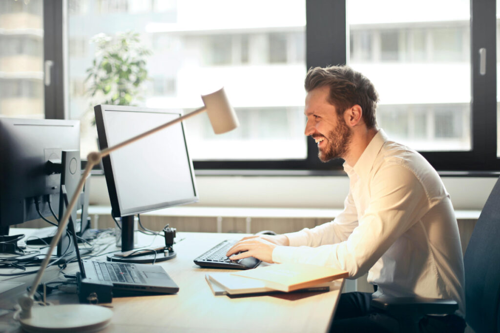 modern office workspace raw